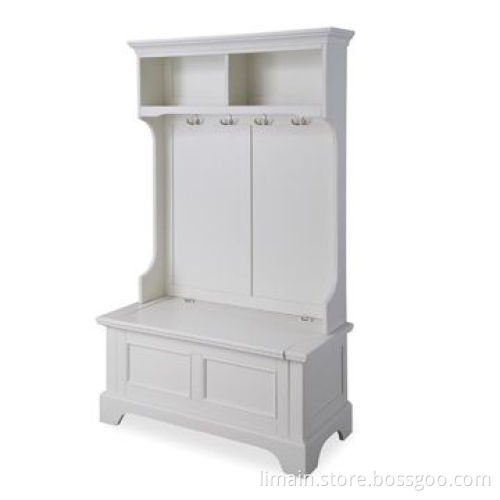 Shower Chair with Two Open Storage Shelves